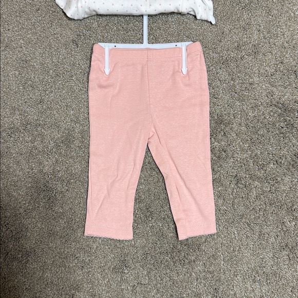 Carter's baby Floral Hoodie with Pink Pants and Onesie 3 Piece Set Size 6M - Picture 3 of 4